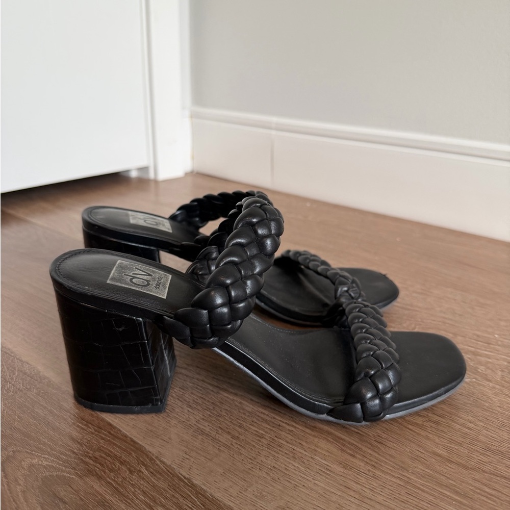 Dolce Vita Black Braided Heels